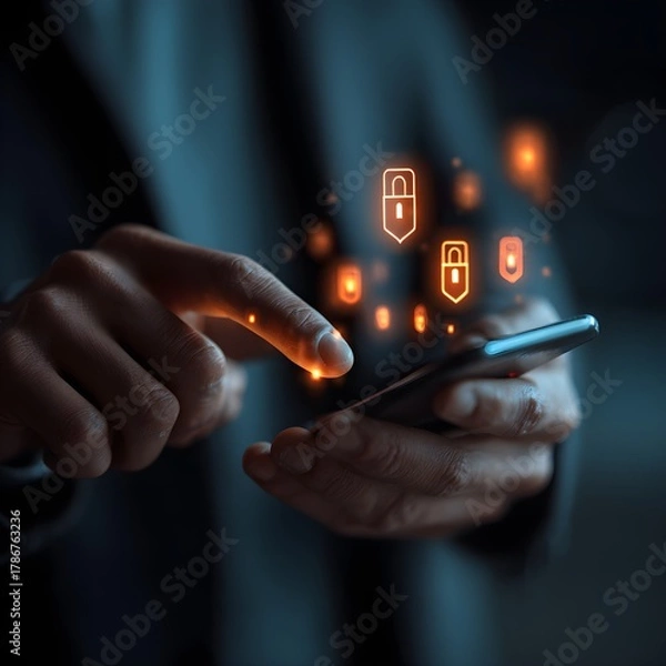 Fototapeta Secure Online Payment via Smartphone --s 250