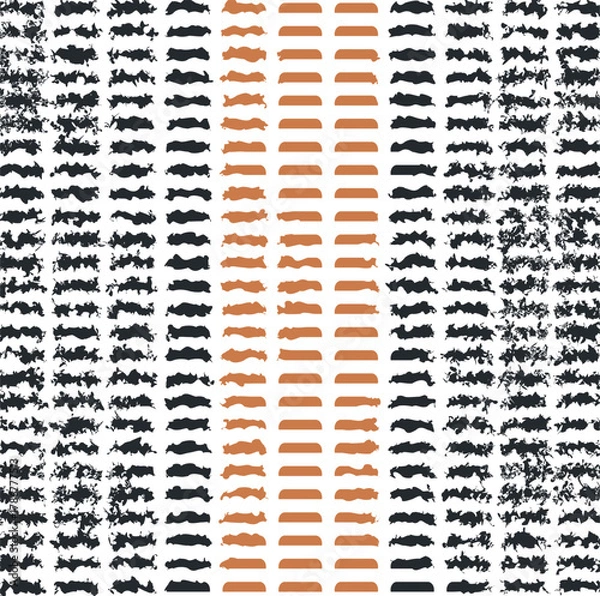 Obraz The flat figures are partially distorted at the sides of the image. In the center, they resemble gold bars.