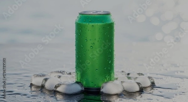 Fototapeta Green Tin Object for Green Screen Editing in Various Scenes