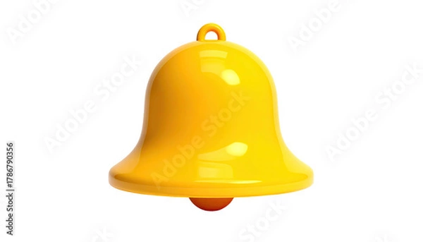 Fototapeta Glossy yellow bell with a simple, smooth design