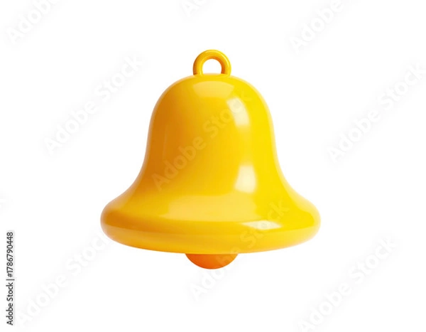 Fototapeta Shiny, smooth, bell shape in saturated yellow