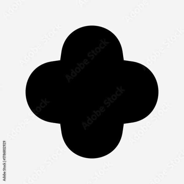 Obraz Minimalist black geometric shape vector
