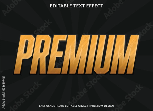 Fototapeta premium text effect luxury modern letter font style 