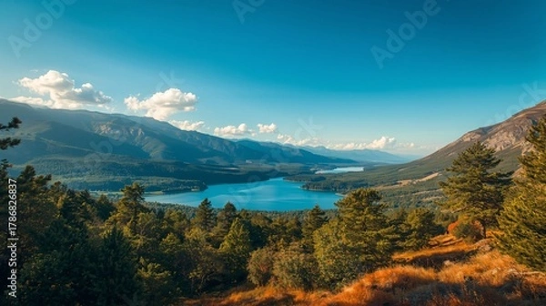 Fototapeta autumn in the mountains