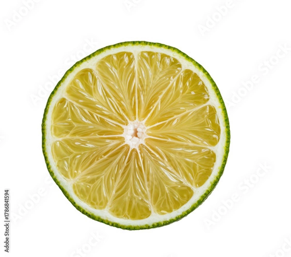 Obraz lime slice isolated on white background