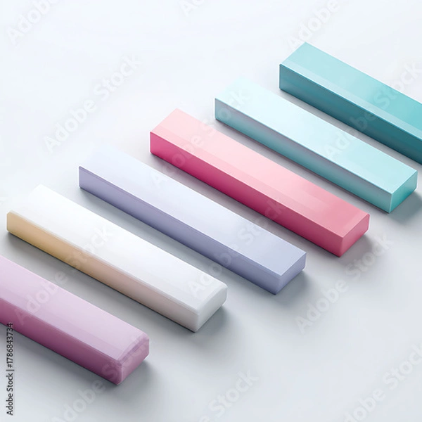 Obraz Contemporary Abstract Background with Colorful Horizontal Shapes