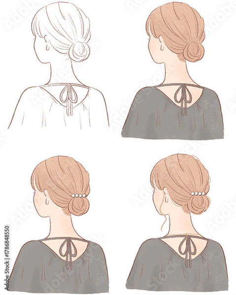 Fototapeta 女性後ろ姿