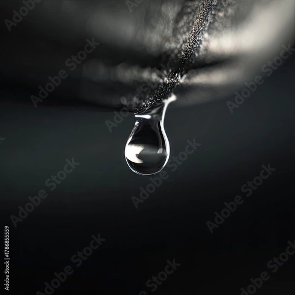 Fototapeta Close Up Water Drop Hanging