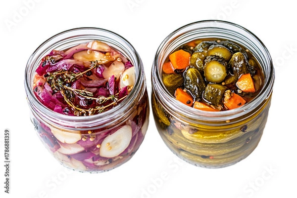Obraz Two Different Pickles Side by Side PNG