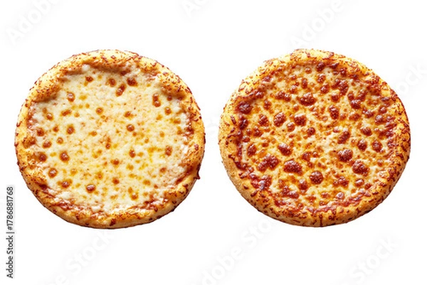 Obraz Two Different Pizzas Spaced Apart PNG