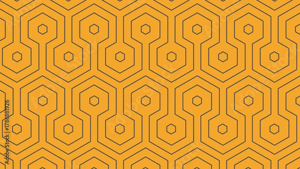 Fototapeta Hexagon Circuit Pattern