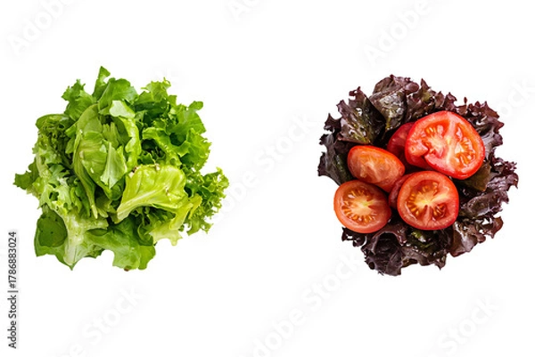 Obraz Two Salads Side by Side PNG