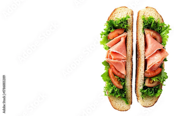 Obraz Two Different Sandwiches with Space Between Them PNG