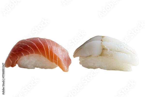Obraz Sashimi Varieties Arranged with Space PNG