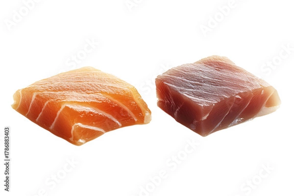 Obraz Two Sashimi Platters Displayed with Space PNG