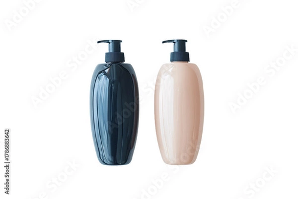 Obraz Shampoo Bottles Displayed With Space Between PNG