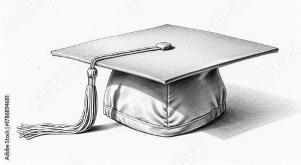 Obraz Graduation Cap with Tassel.