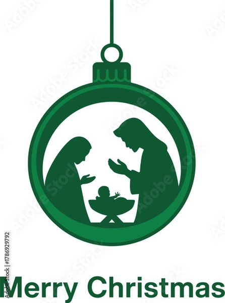 Obraz Festive christmas design with holiday elements and colors