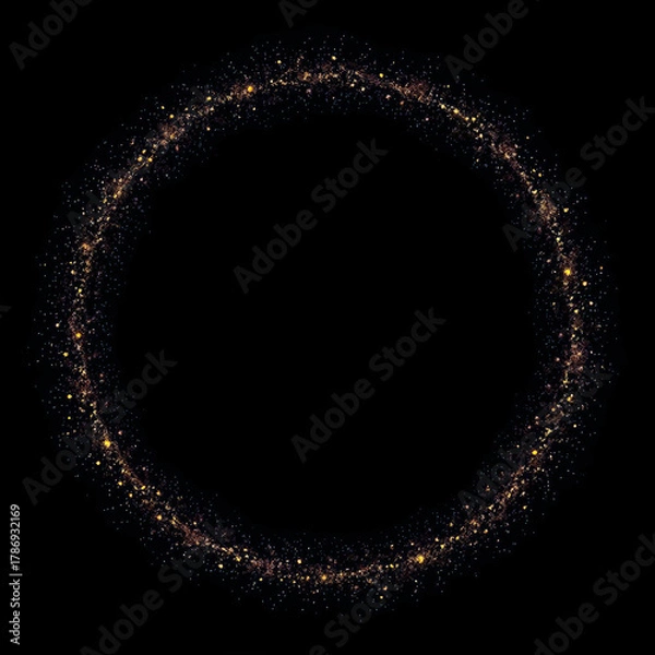 Obraz gold dust sparkling ring