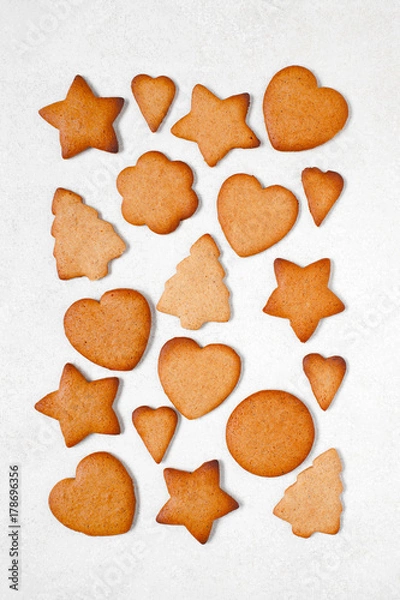 Fototapeta Various ginger cookies on the table