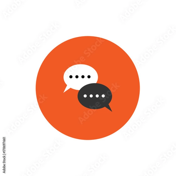 Obraz Live chat round icon vector