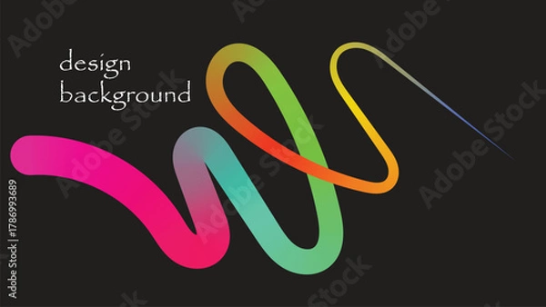 Obraz Vibrant gradient abstract shape on