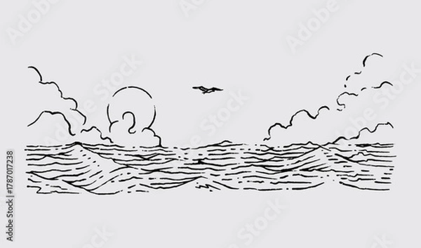 Obraz scenic ocean.eps