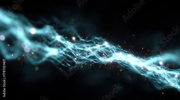 Fototapeta Abstract teal flow