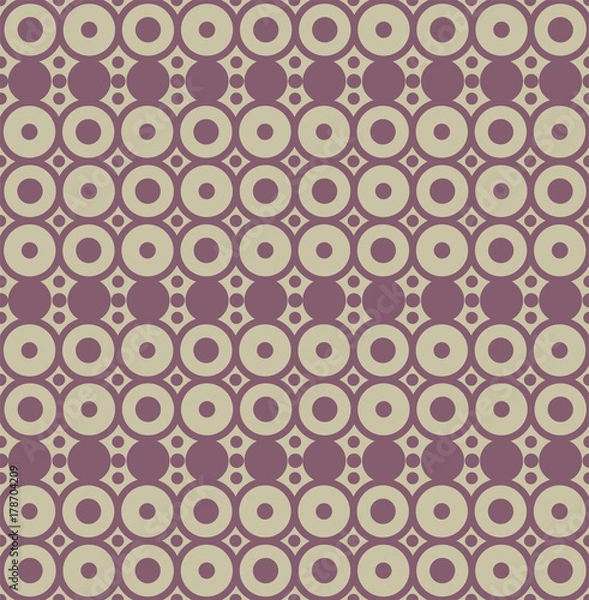 Fototapeta Geometric seamless pattern with circles. Trendy colours