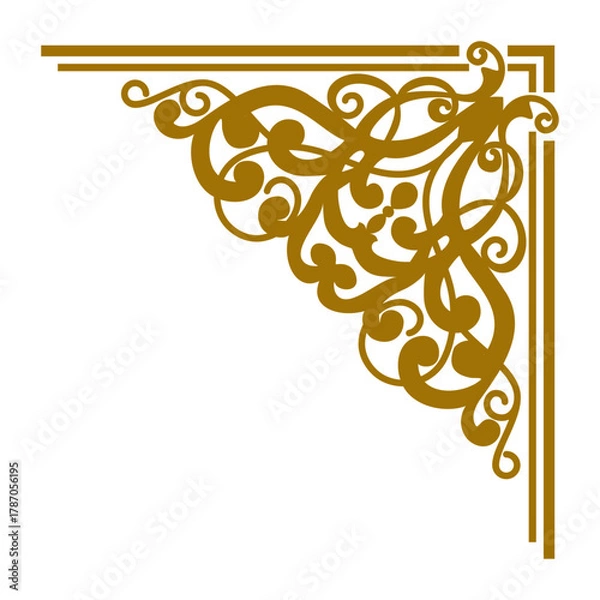 Obraz gold corner decoratine.eps
