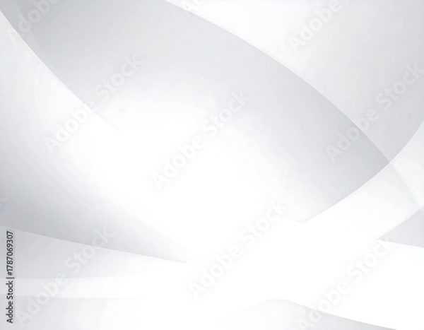 Fototapeta Modern abstract design with white and gray curved shapes