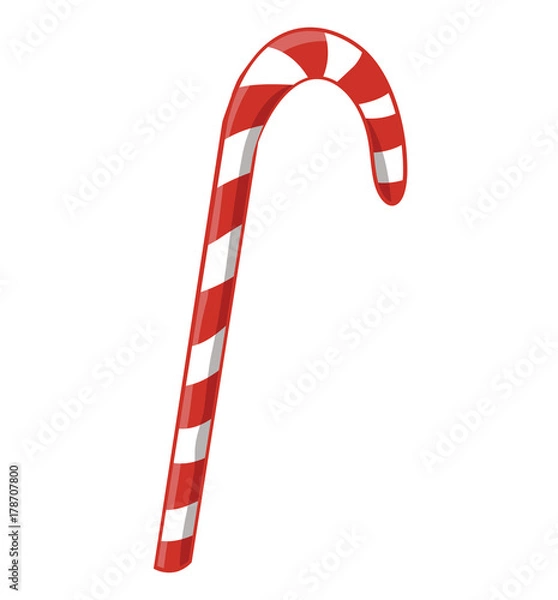 Obraz Векторное изображение рождественская конфета трость