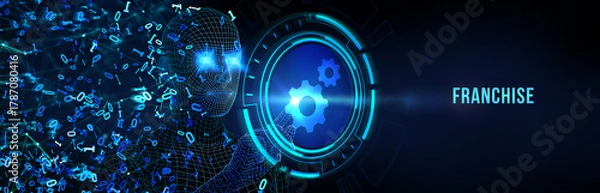 Obraz Franchise concept. Business, Technology, Internet and network concept. 3d illustration