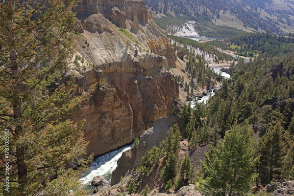 Fototapeta The Narrows of Yellowstone River at Tower Junction area, USA