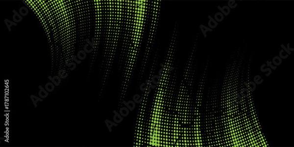 Obraz green black brush wrap car sticker pattern abstract banner sporty lines black green color combination grunge brush pattern vector design.