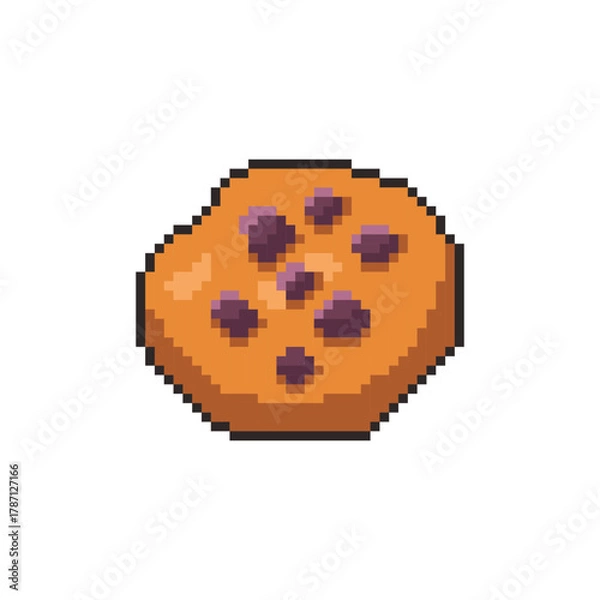 Obraz Pixel art Cookie game asset design