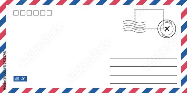 Obraz Classic airmail envelope ready for customization