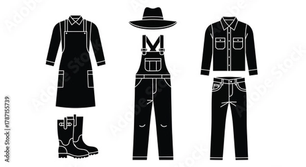 Obraz Essential workwear wardrobe for farmers and agricultural workers