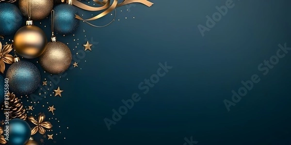 Fototapeta Minimalist Christmas/New Year background.