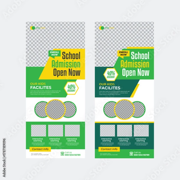 Obraz Modern Back-to-School Admission Roll-Up Banner Set – 2 Unique Designs