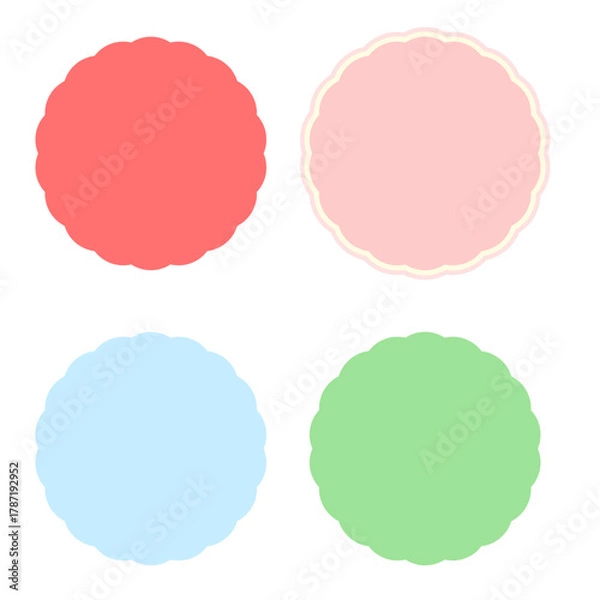 Obraz やわらかい印象のもこもこ吹き出しセット