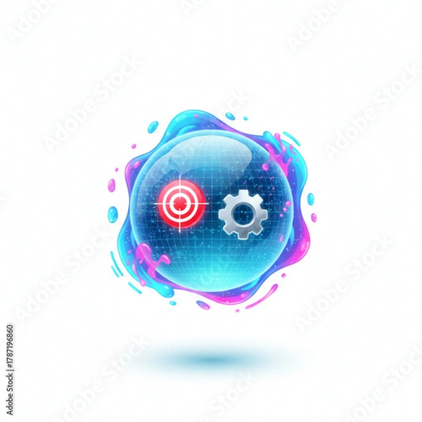 Fototapeta abstract background with circles