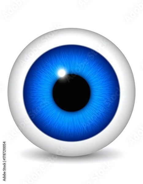 Fototapeta Digitally created close-up of a blue eye with realistic details