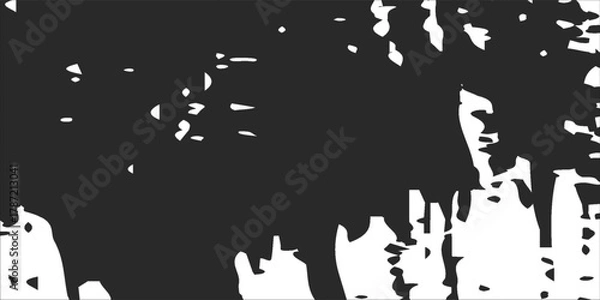 Obraz Black and white Grunge Background. Grunge overlay layer. Abstract black and white vector background. Monochrome vintage surface with dirty pattern in cracks, spots, dots.