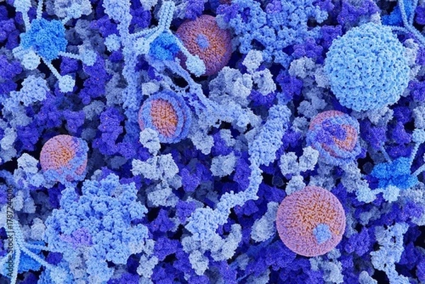 Fototapeta Biochemistry and Bio Molecul Background 