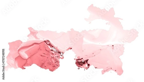 Obraz Abstract Watercolor Painting with Delicate Pink and Red Hues.