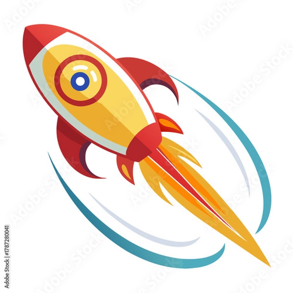 Obraz Fast Rocket Launch - Business Acceleration & Progress