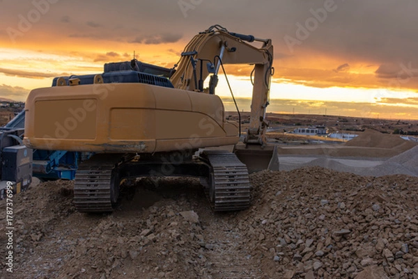 Fototapeta Heavy machinery for the construction