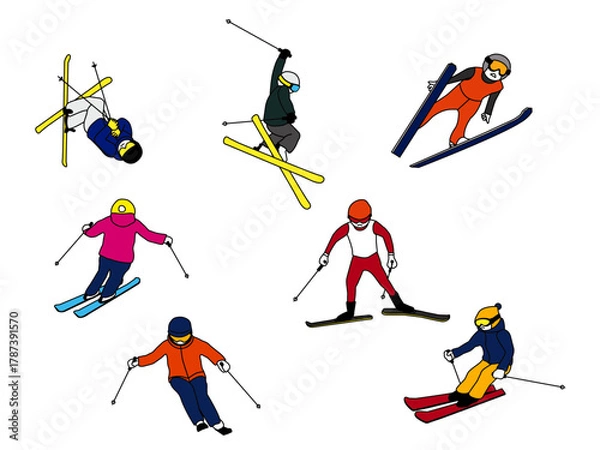 Obraz スキーイラスト