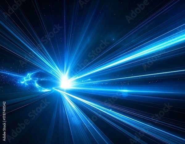 Obraz Energy burst light streaks cosmic explosion